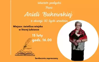 Zdjęcie do Wiecz&oacute;r poetycki Pani Anieli Bukowskiej